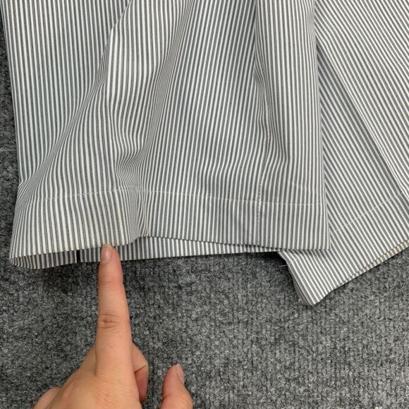 Nike Golf Pant Mens 35x32 White Grey Performance Flat Front Dri Fit Tour Stripe - Picture 11 of 13